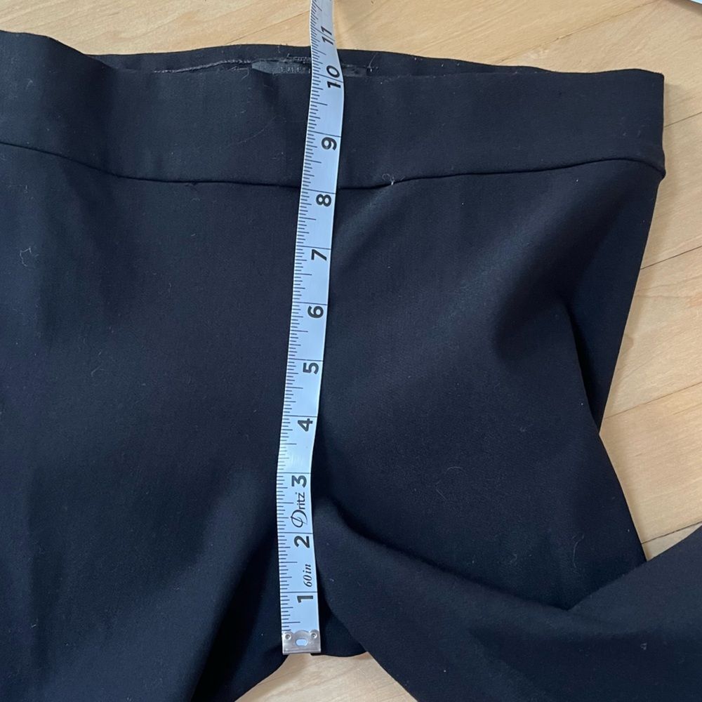 The Row Slim Skinny Ponte Flat Front Black Pants XS - Picture 9 of 11